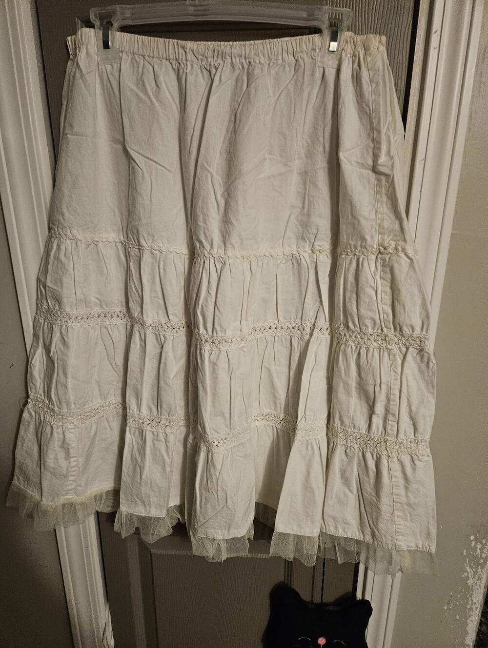 BRAND NEW ** Women's White Tiered Boho Skirt